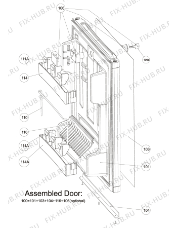 Взрыв-схема холодильника Dometic RH449DFS - Схема узла C10 Door