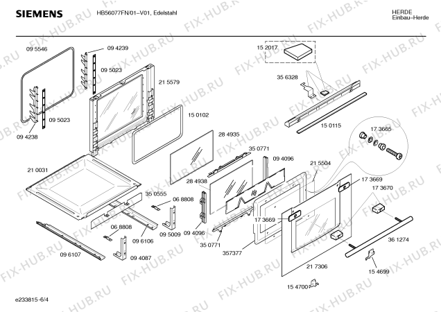 Схема №2 HB56077FN с изображением Панель управления для плиты (духовки) Siemens 00362615