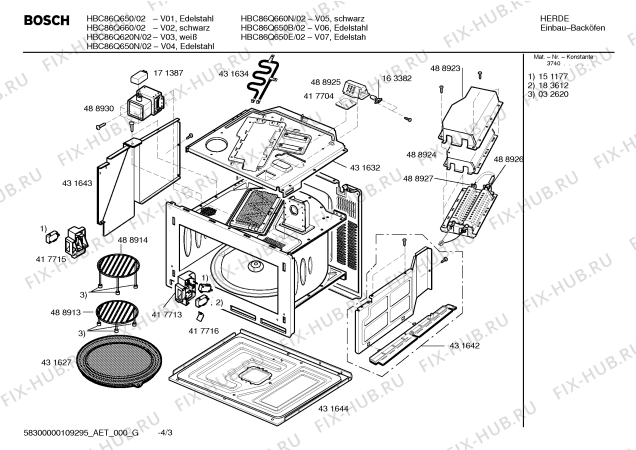 Схема №1 HBC86Q650B с изображением Инструкция по эксплуатации для микроволновой печи Bosch 00590360