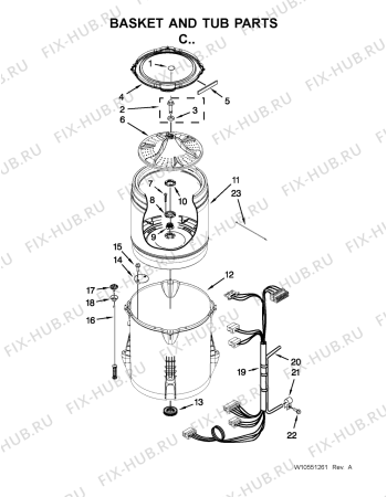 Схема №1 4GWTW4950YW с изображением Электропроводка для стиралки Whirlpool 482000013026