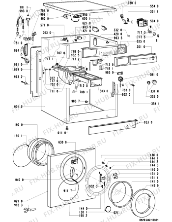 Схема №1 AWM 242 с изображением Декоративная панель для стиральной машины Whirlpool 481945319795