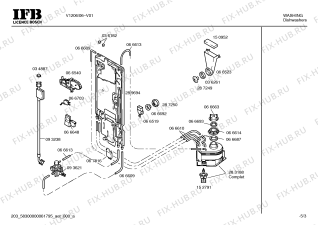 Схема №4 V1206 с изображением Кабель для посудомоечной машины Bosch 00287821