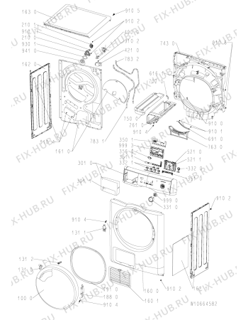 Схема №1 ADORINA TS WP с изображением Декоративная панель для стиральной машины Whirlpool 481010664623