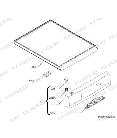 Схема №1 F99009MOP с изображением Микромодуль для посудомойки Aeg 973911418012036