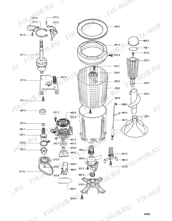 Схема №1 AWG 841 с изображением Шуруп для стиральной машины Whirlpool 481250218496