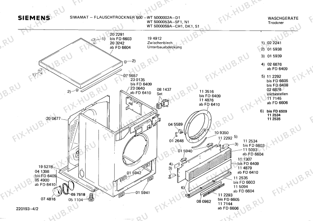 Схема №2 WT2852B с изображением Микромодуль Bosch 00054803