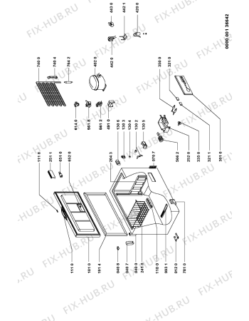 Схема №1 WCF 17 PH с изображением Дверь для холодильной камеры Whirlpool 481241618356