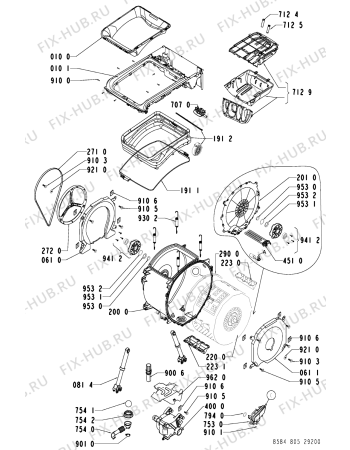 Схема №2 EV 10043 с изображением Обшивка для стиралки Whirlpool 481245210149