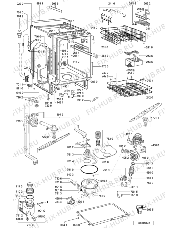 Схема №1 ADG 8532/1 AV с изображением Панель для электропосудомоечной машины Whirlpool 481245373207