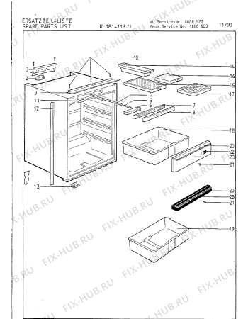 Взрыв-схема холодильника Gaggenau IK181113/1 - Схема узла 05