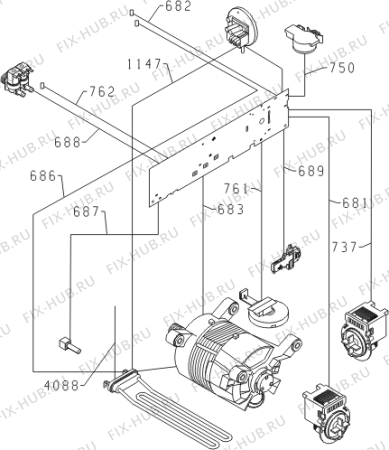 Взрыв-схема стиральной машины Gorenje W98F65I/I (527243, PS10/45165) - Схема узла 04