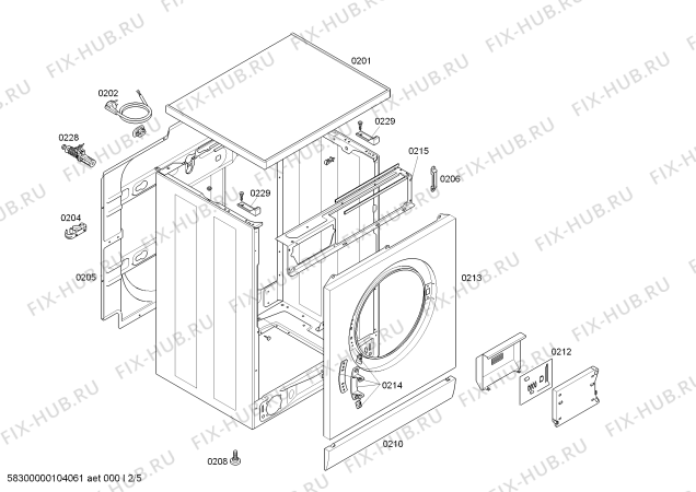 Взрыв-схема стиральной машины Bosch WVT2850FF WVT2850 - Схема узла 02