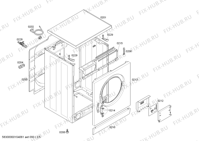 Схема №1 WVT2850GB freedom performance Exxcel с изображением Ручка для стиральной машины Bosch 00494904