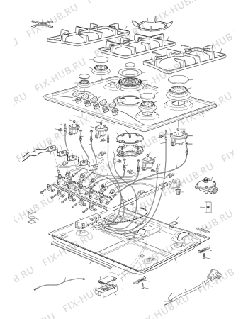 Схема №1 DGHS60 с изображением Винтик для плиты (духовки) DELONGHI 1221