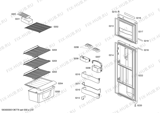 Схема №1 RDN37A00BR с изображением Дверь для холодильной камеры Bosch 00247590