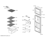 Схема №1 RDN37A00BR с изображением Дверь для холодильной камеры Bosch 00247590