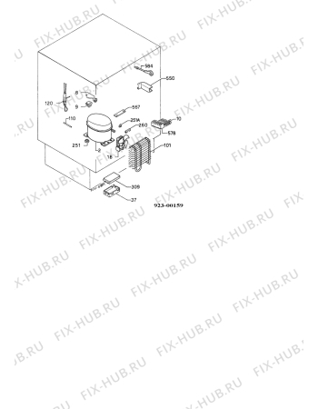 Взрыв-схема холодильника Electrolux ER1434U - Схема узла Functional parts