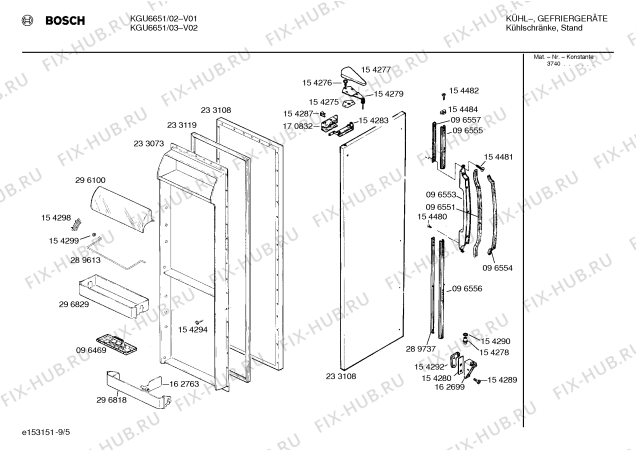 Схема №4 KFU5750 с изображением Поднос для холодильной камеры Bosch 00296818