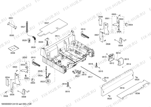 Схема №1 63016304404 Kenmore Elite с изображением Панель управления для посудомойки Bosch 00242214