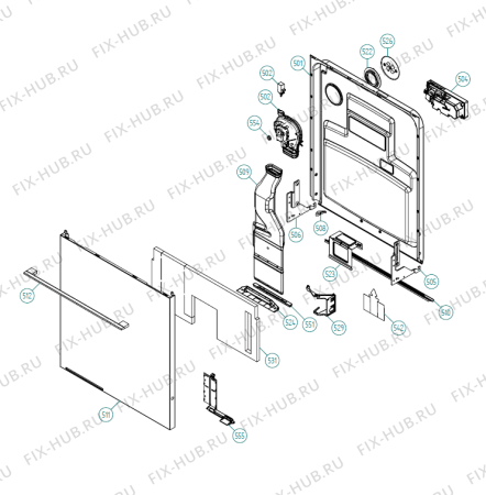 Взрыв-схема посудомоечной машины Atag VW6055ST XL NL   -VW6055STUU-A01 (341710, DW70.3) - Схема узла 10