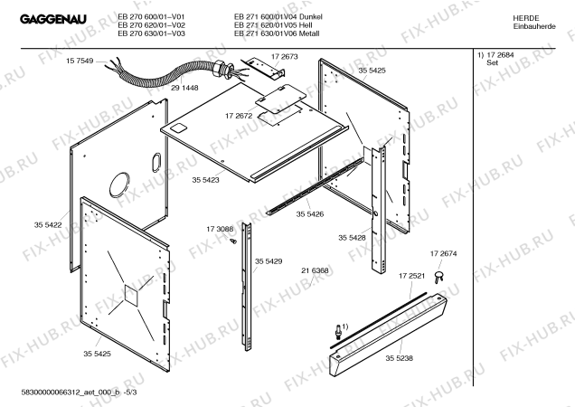 Схема №1 EB271100 с изображением Катализатор для духового шкафа Bosch 00174196