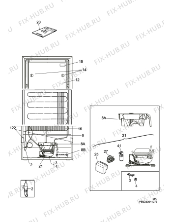 Взрыв-схема холодильника Electrolux ERF3100OOX - Схема узла C10 Cold, users manual
