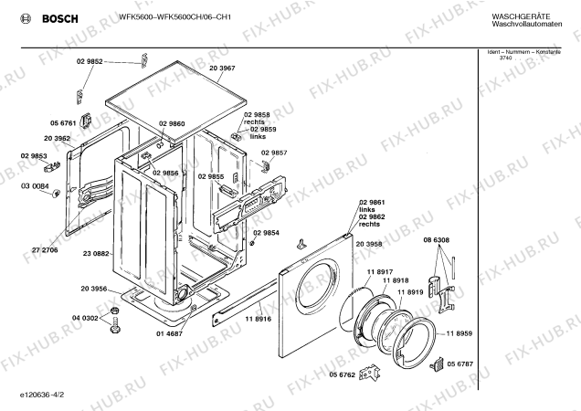 Схема №1 WFK5600CH WFK5600 с изображением Панель управления для стиралки Bosch 00277738