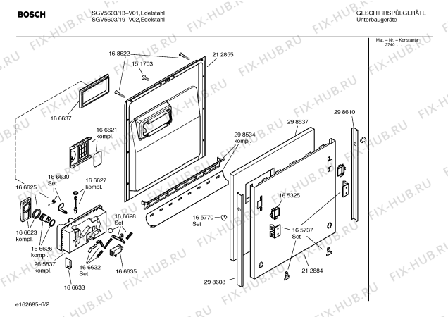 Схема №2 SGV5603 с изображением Инструкция по эксплуатации для посудомоечной машины Siemens 00521233