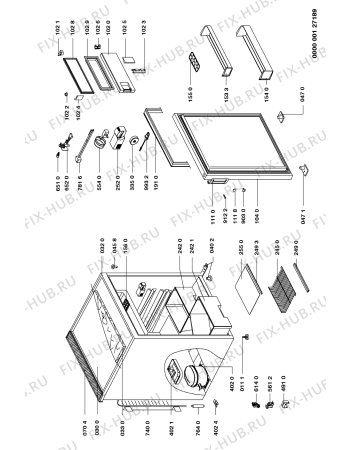 Схема №1 KDC 1431/2  WS с изображением Корпусная деталь для холодильной камеры Whirlpool 481946089416