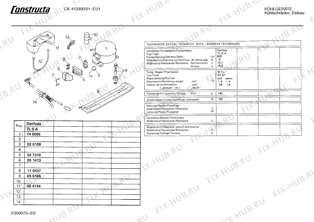 Взрыв-схема холодильника Constructa CK413300 - Схема узла 02