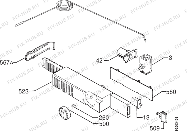 Взрыв-схема холодильника Aeg S3092-1I - Схема узла Diffusor