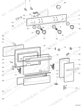 Схема №2 K987MSCWHI (F029577) с изображением Ящик для духового шкафа Indesit C00099376