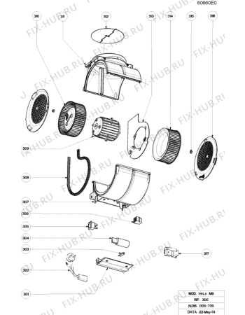 Схема №2 HDL9FALU (F026819) с изображением Инструкция по эксплуатации для вентиляции Indesit C00085078