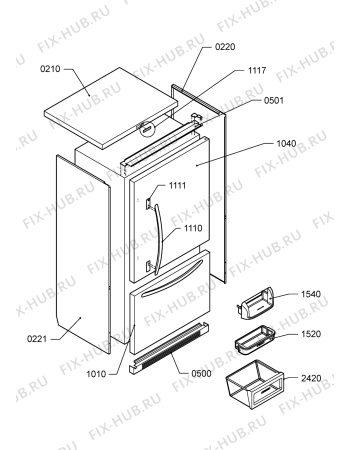 Схема №3 AB2526PEKW с изображением Уплотнитель (прокладка) для холодильной камеры Whirlpool 480132102619