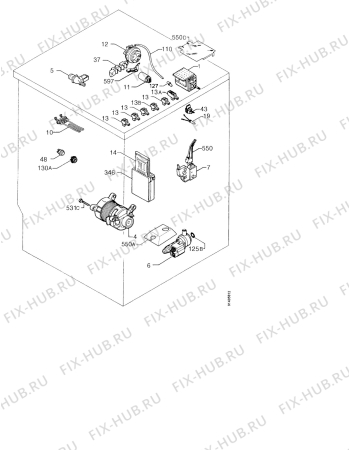 Взрыв-схема стиральной машины Zanussi FLS1276 - Схема узла Electrical equipment