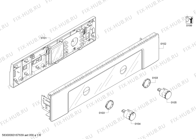 Схема №2 HBN5420UC с изображением Ручка для плиты (духовки) Bosch 00665181
