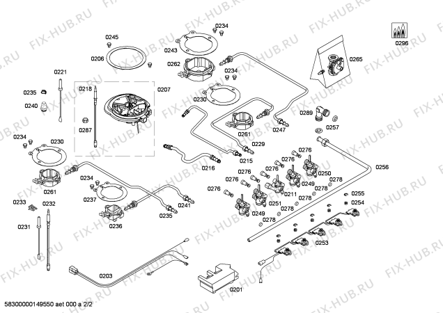 Взрыв-схема плиты (духовки) Siemens EC745RT90A ENC.EC745RT90E 4G+1W TIMER SE70F IH5 - Схема узла 02