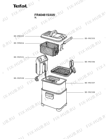 Схема №1 FR404615/AW с изображением Провод для тостера (фритюрницы) Tefal SS-992530