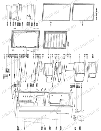 Схема №1 ART 9813/A++ SFS с изображением Дверь для холодильной камеры Whirlpool 481010606524