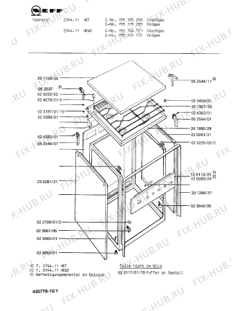 Взрыв-схема плиты (духовки) Neff 195305258 2344.11HEF - Схема узла 02