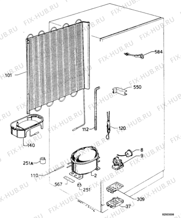 Взрыв-схема холодильника Electrolux ER2536I - Схема узла Functional parts