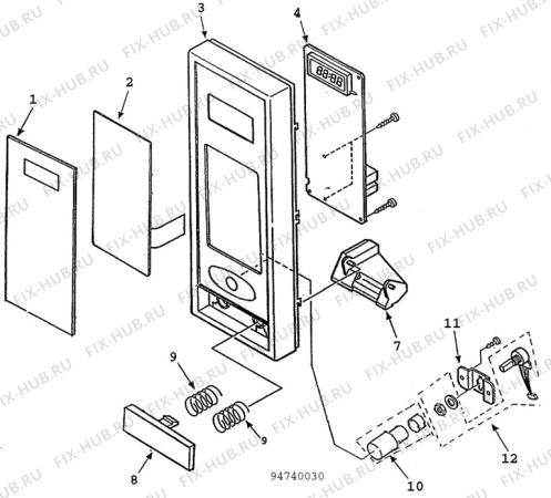 Взрыв-схема микроволновой печи Unknown ME203-3 - Схема узла H40 Panel, users manual  D