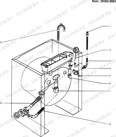 Схема №1 HTL400TIT (F007260) с изображением Крышка для стиралки Indesit C00043507