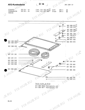 Схема №1 610 DK - DR/GB с изображением Горелка для плиты (духовки) Aeg 8996612313115