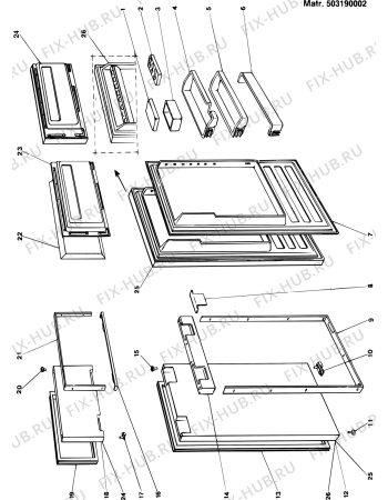Взрыв-схема холодильника Ariston EDF190IEU (F008310) - Схема узла