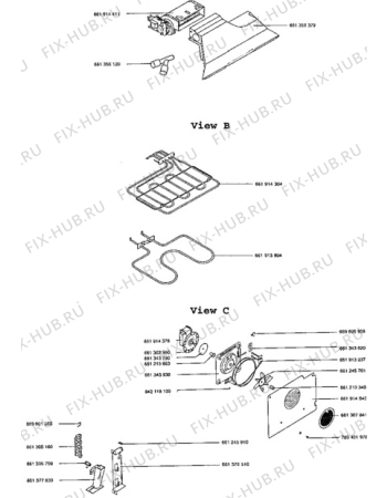 Взрыв-схема плиты (духовки) Aeg 30581B-D - Схема узла Electrical equipment