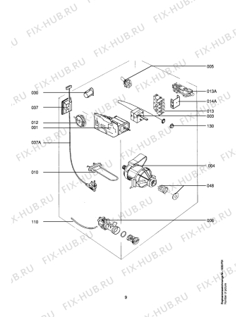 Взрыв-схема стиральной машины Aeg LAVW1220-W - Схема узла Electrical equipment