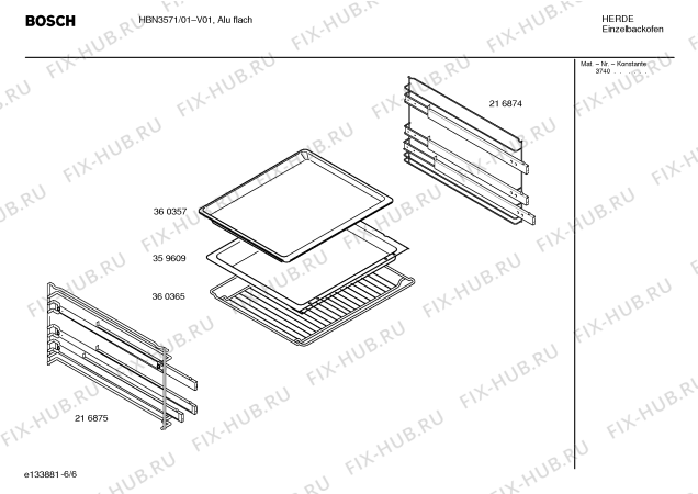 Взрыв-схема плиты (духовки) Bosch HBN3571 Bosch - Схема узла 06
