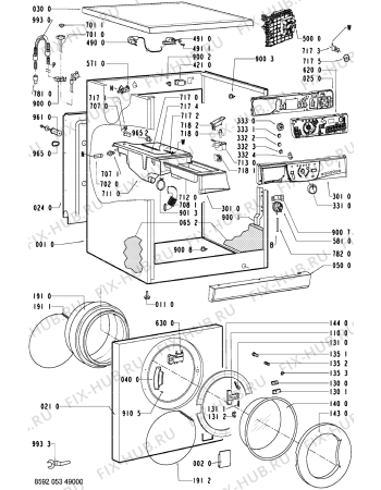 Схема №2 AWO 8103 с изображением Декоративная панель для стиральной машины Whirlpool 481245214801