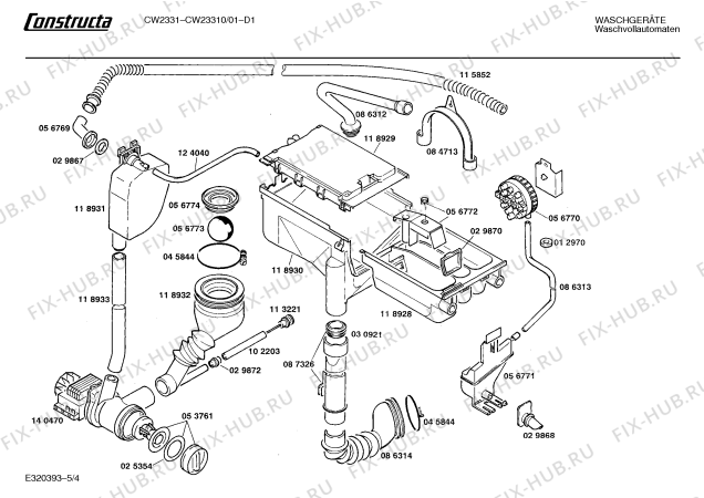 Взрыв-схема стиральной машины Constructa CW23310 CW2331 - Схема узла 04